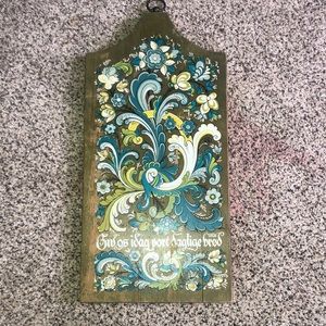 Vintage wood German wall hanging